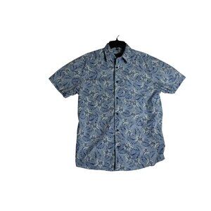 Tricots St Raphael Short Sleeve Button Down Hawaiian Floral Shirt Mens Medium